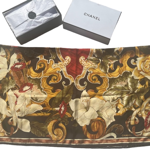 Authentic Chanel Silk Scarf - Picture 6 of 12